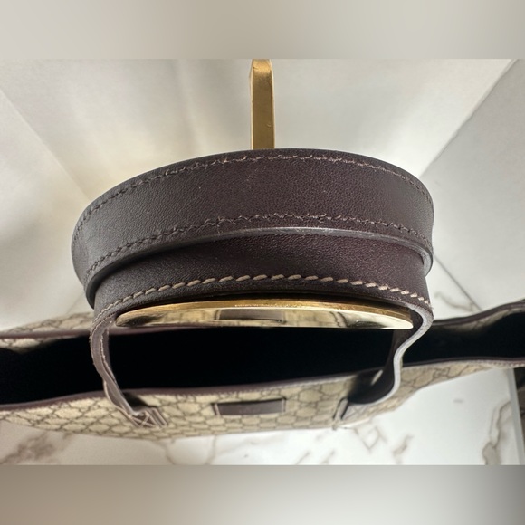 Gucci Beige and Black Monogram Tote - Picture 6 of 9